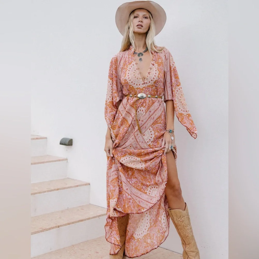 Chasing Unicorns Alabama Getaway Maxi Caftan Dress - Picture 8 of 11